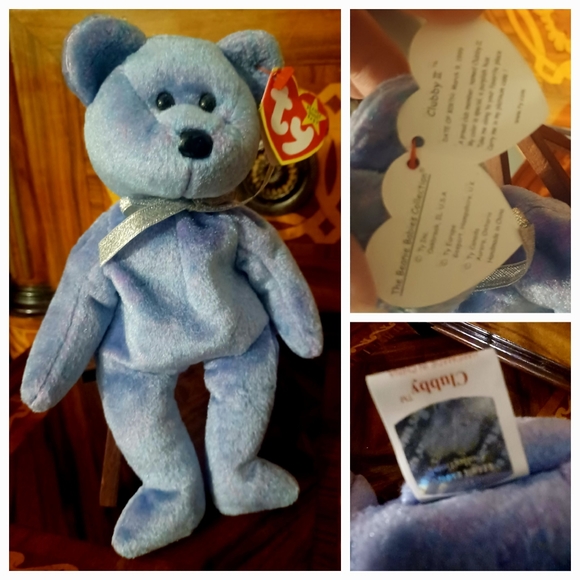Ty Other - ♥️Ty Clubby iridescent shimmer Beanie Baby Birthdate: March 9th, 1999